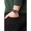 Gucci GG2570 Quartz Black Dial Green & Red Nylon Strap Watch For Men - YA142305