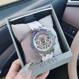  Shop Authentic Guess Glitz Pride Limited Edition White Dial White Rubber Strap Watch for Women - GW0407L4 - Luxxuri