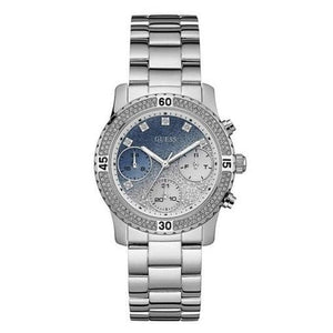  Shop Authentic Guess Confetti Diamonds Blue Dial Silver Steel Strap Watch for Women - W0774L6 - Luxxuri