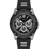  Shop Authentic Guess Delta Black Dial Black Silicone Strap Watch for Men - GW0051G1 - Luxxuri