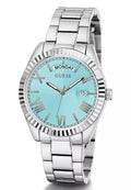  Shop Authentic Guess Connoisseur Turquoise Dial Silver Steel Strap Watch for Men - GW0265G11 - Luxxuri