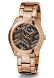  Shop Authentic Guess Cubed Analog Black Dial Rose Gold Steel Strap Watch For Women - GW0607L3 - Luxxuri