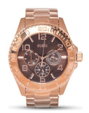  Shop Authentic Guess BFF Multifunction Brown Dial Rose Gold Steel Strap Watch for Women - W0231L8 - Luxxuri