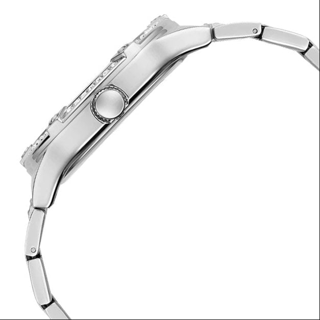  Shop Authentic Guess Duke Glitz Black Dial Silver Steel Strap Watch For Men - GW0576G1 - Luxxuri