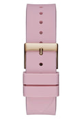 Guess Sparkling Diamonds Pink Dial Pink Rubber Strap Watch for Women - W0032L9