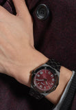  Shop Authentic Guess Asset Quartz Red Dial Black Steel Strap Watch For Men - GW0575G5 - Luxxuri