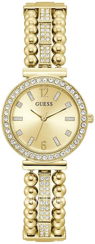  Shop Authentic Guess Gala Diamonds Gold Dial Gold Steel Strap Watch for Women - GW0401L2 - Luxxuri