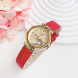  Shop Authentic Guess Trend Dragon Gold Dial Red Leather Strap Watch For Women - GW0646L1 - Luxxuri