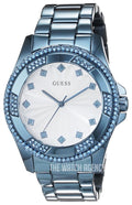  Shop Authentic Guess Pinwheel Analog Silver Dial Blue Steel Strap Watch for Women - W0702L1 - Luxxuri
