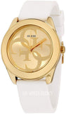  Shop Authentic Guess G-Twist Gold Dial White Rubber Strap Watch for Women - W0911L7 - Luxxuri