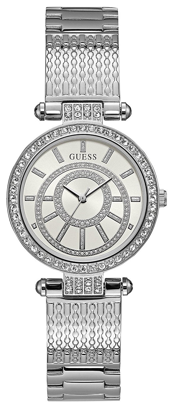  Shop Authentic Guess Muse Quartz White Dial Silver Steel Strap Watch For Women - W1008l1 - Luxxuri