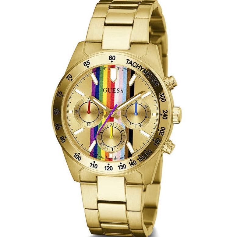  Shop Authentic Guess Altitude Multifunction Gold Dial Gold Steel Strap Watch for Men - GW0434G1 - Luxxuri