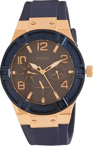  Shop Authentic Guess Jet Setter Analog Quartz Blue Dial Blue Rubber Strap Watch For Women - W0571L1 - Luxxuri