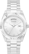  Shop Authentic Guess Connoisseur Silver Dial Silver Steel Strap Watch for Men - GW0265G6 - Luxxuri