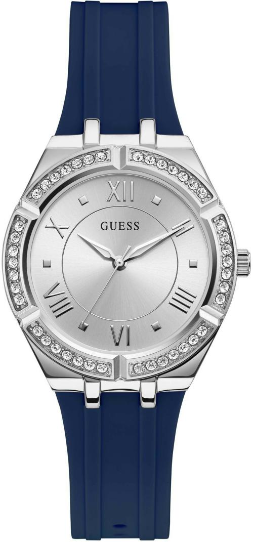  Shop Authentic Guess Cosmo Diamonds Silver Dial Blue Rubber Strap Watch for Women - GW0034L5 - Luxxuri