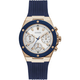  Shop Authentic Guess Athena White Dial White Dial Blue Rubber Strap Watch For Women - GW0030L5 - Luxxuri