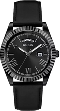  Shop Authentic Guess Connoisseur Black Dial Black Leather Strap Watch For Men - GW0353G1 - Luxxuri