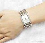  Shop Authentic Guess Mod Heavy Metal Diamonds Silver Dial Silver Steel Strap Watch for Women - W95088L1 - Luxxuri