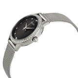  Shop Authentic Guess Chelsea Crystals Black Dial Silver Mesh Bracelet Watch For Women  - W0647L5 - Luxxuri