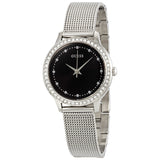  Shop Authentic Guess Chelsea Crystals Black Dial Silver Mesh Bracelet Watch For Women  - W0647L5 - Luxxuri