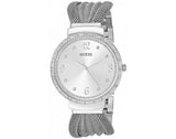  Shop Authentic Guess Chiffon Silver Dial Silver Mesh Bracelet Watch For Women - W1083L1 - Luxxuri