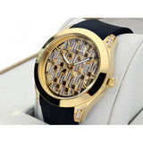  Shop Authentic Guess Clarity Gold Dial Black Silicone Strap Watch for Women - GW0109L1 - Luxxuri