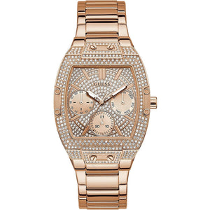  Shop Authentic Guess Raven Diamonds Rose Gold Dial Rose Gold Steel Strap Watch for Women - GW0104L3 - Luxxuri