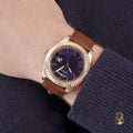 Shop Authentic Guess Connoisseur Blue Dial Brown Leather Strap Watch For Men - GW0353G2 - Luxxuri