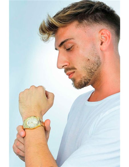  Shop Authentic Guess Connoisseur Gold Dial Gold Steel Strap Watch for Men - GW0265G2 - Luxxuri