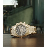  Shop Authentic Guess Continental Black Dial Gold Steel Strap Watch for Men - GW0260G2 - Luxxuri