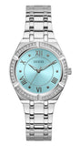  Shop Authentic Guess Cosmo Diamonds Turquoise Dial Silver Steel Strap Watch for Women - GW0033L7 - Luxxuri