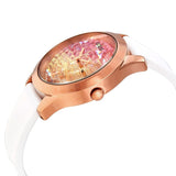  Shop Authentic Guess Crush Crystals Gold Dial White Rubber Strap Watch for Women - W1223L3 - Luxxuri