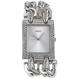  Shop Authentic Guess Mod Heavy Metal Diamonds Silver Dial Silver Steel Strap Watch for Women - W95088L1 - Luxxuri
