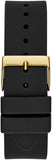  Shop Authentic Guess Cubed Analog Gold Dial Black Silicone Strap Watch For Women - GW0665L1 - Luxxuri
