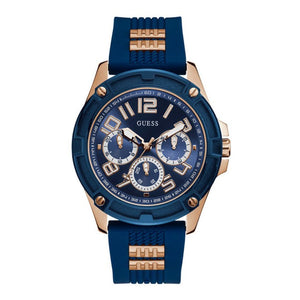  Shop Authentic Guess Delta Blue Dial Blue Silicone Strap Watch for Men - GW0051G3 - Luxxuri