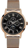  Shop Authentic Guess Delancy Black Dial Rose Gold Mesh Bracelet Watch for Men - W0871G5 - Luxxuri
