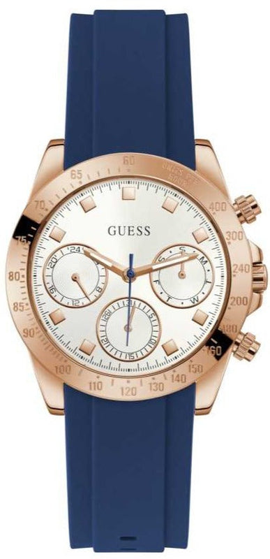  Shop Authentic Guess Eclipse White Dial Blue Rubber Strap Watch for Women - GW0315L2 - Luxxuri