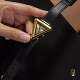  Shop Authentic Guess Fame Quartz Gold Dial Black Leather Strap Watch For Women - GW0548L3 - Luxxuri