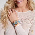  Shop Authentic Guess Fusion Chronograph Blue Dial Blue Leather Strap Watch For Women - GW0553L3 - Luxxuri