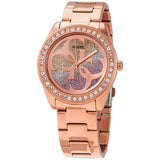  Shop Authentic Guess G Twist Diamonds Rose Gold Dial Rose Gold Steel Strap Watch For Women - W1201L3 - Luxxuri