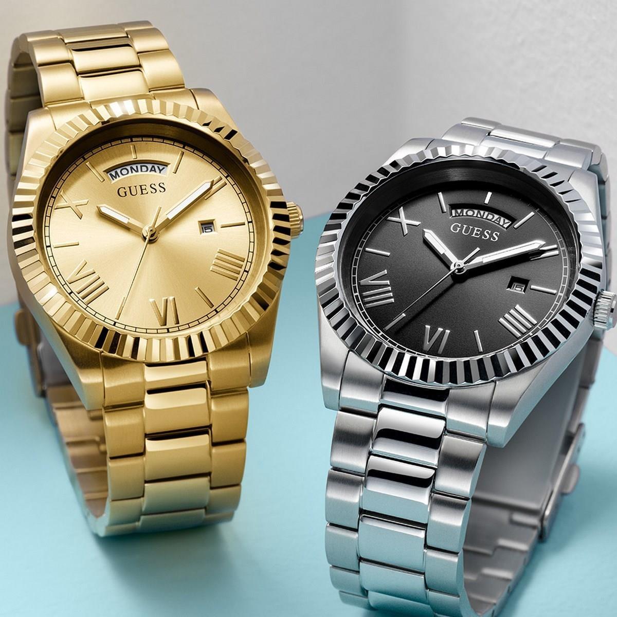  Shop Authentic Guess Connoisseur Black Dial Silver Steel Strap Watch for Men - GW0265G1 - Luxxuri