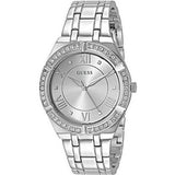  Shop Authentic Guess Cosmo Diamonds Silver Dial Silver Steel Strap Watch For Women - GW0033L1 - Luxxuri