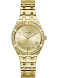  Shop Authentic Guess Cosmo Diamonds Gold Dial Gold Steel Strap Watch For Women - GW0033L2 - Luxxuri