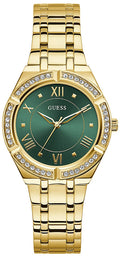  Shop Authentic Guess Cosmo Diamonds Green Dial Gold Steel Strap Watch for Women - GW0033L8 - Luxxuri