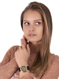  Shop Authentic Guess Clarity Gold Dial Black Silicone Strap Watch for Women - GW0109L1 - Luxxuri
