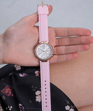  Shop Authentic Guess Solstice Diamonds White Dial Pink Rubber Strap Watch For Women - GW0113L4 - Luxxuri