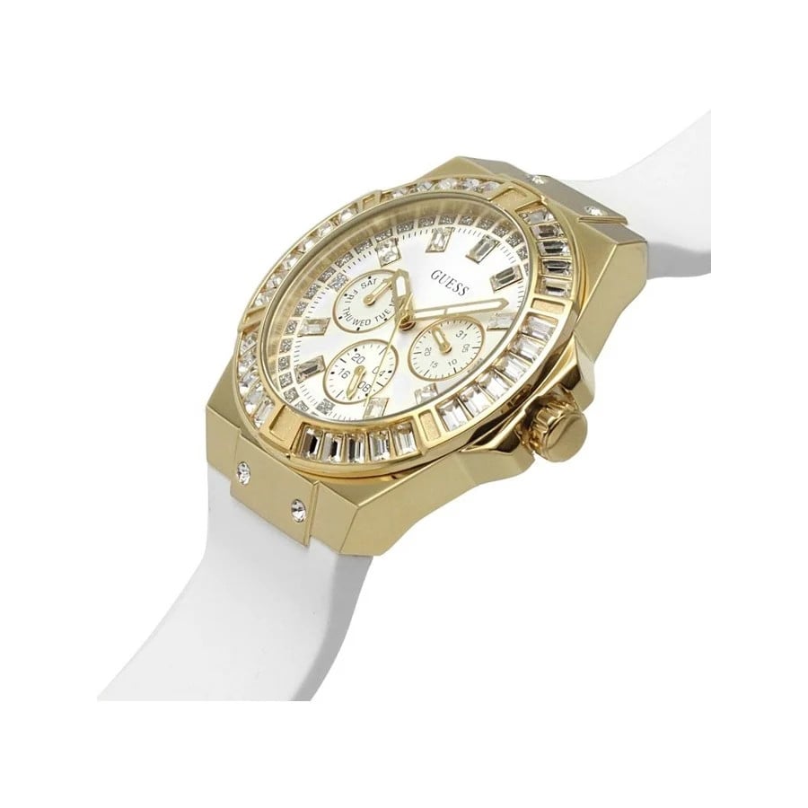  Shop Authentic Guess Venus Diamonds White Dial White Rubber Strap Watch for Women - GW0118L5 - Luxxuri