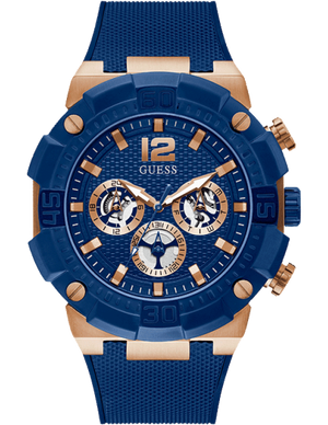  Shop Authentic Guess Navigator Chronograph Blue Dial Blue Rubber Strap Watch for Men - GW0264G4 - Luxxuri