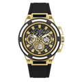  Shop Authentic Guess Matrix Multifunction Gold Dial Black Rubber Strap Watch For Men - GW0423G2 - Luxxuri