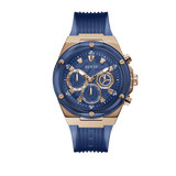  Shop Authentic Guess Poseidon Chronograph Blue Dial Blue Silicone Strap Watch For Men - GW0425G3 - Luxxuri